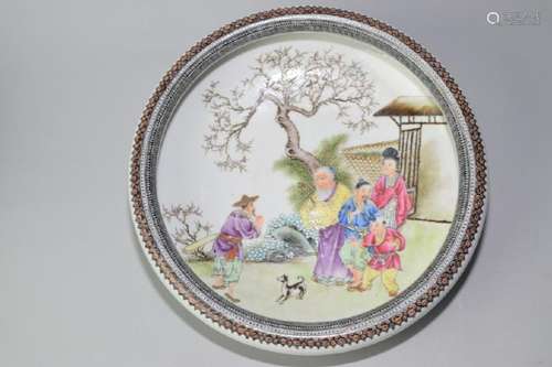 19-20th C. Chinese Famille Rose Brush Washer