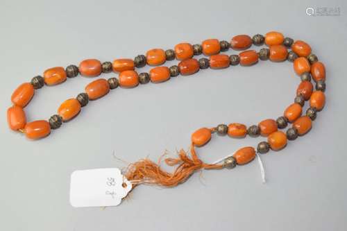 Butterscotch Egg Yolk Amber Bead Necklace