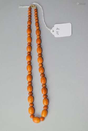 Butterscotch Egg Yolk Amber Bead Necklace