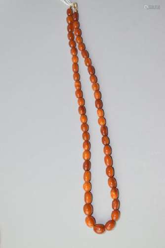 Butterscotch Egg Yolk Amber Bead Necklace