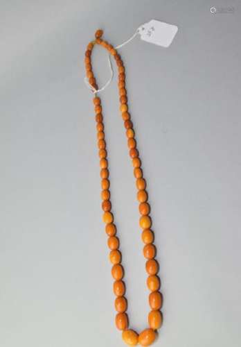 Butterscotch Egg Yolk Amber Bead Necklace