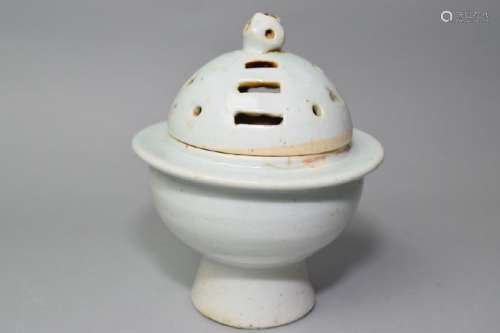 Song/Yuan Chinese White Glaze Eight Trigram Censer