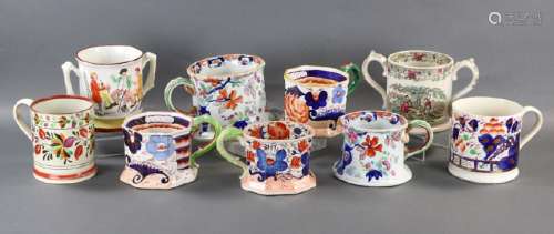 19thC Farmer's Mugs & Loving Cups