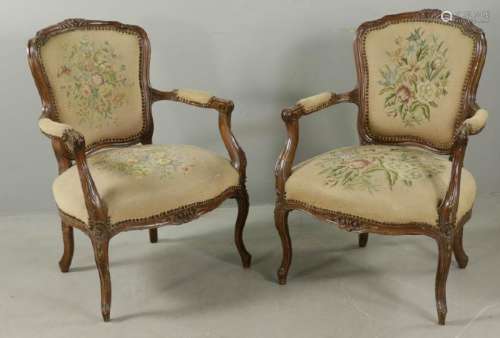 Pair of Louis XV Style Armchairs