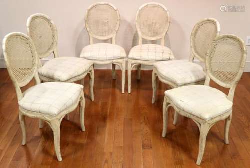 Set of Six Upholstered Side Chairs