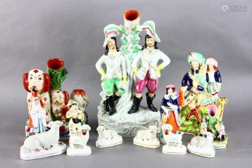 Group of Staffordshire Pottery Figures