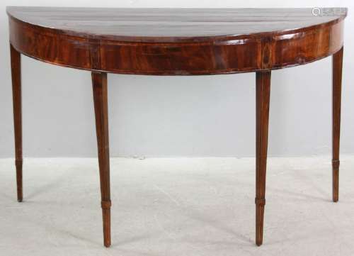 Early 19thC English D Shape Table