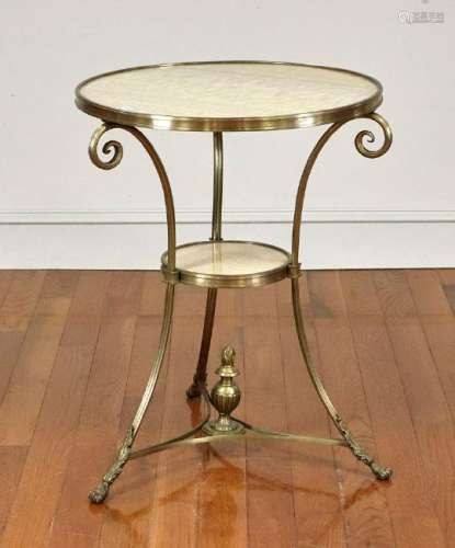French Regency Bronze Marble Top Table