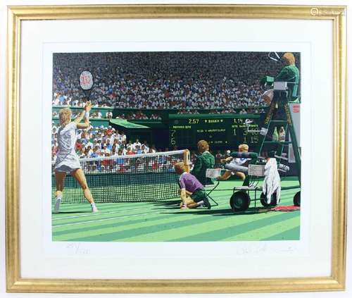 Rick Rush, 100th Anniversary of Wimbledon, Serigraph