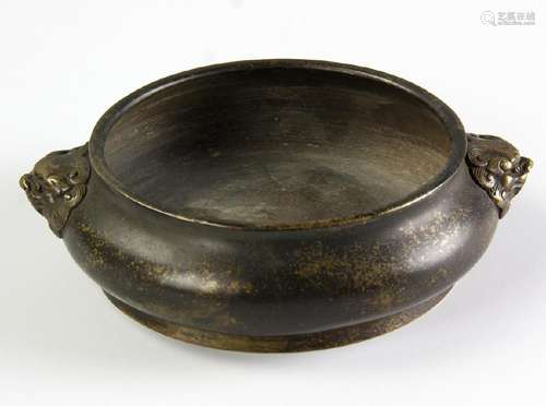 Chinese Carved Bronze Censer