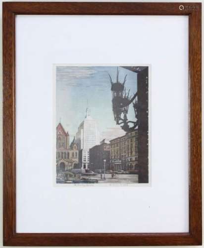 Louis Novak, Old Copley Square, Print