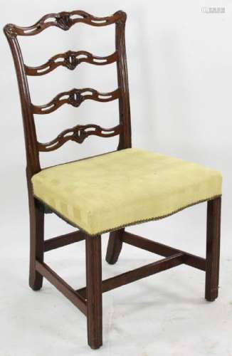 18thC Chippendale Ribbon Design Chair