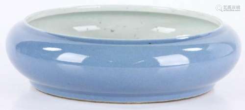19thC Blue Glazed Porcelain Brush Washer