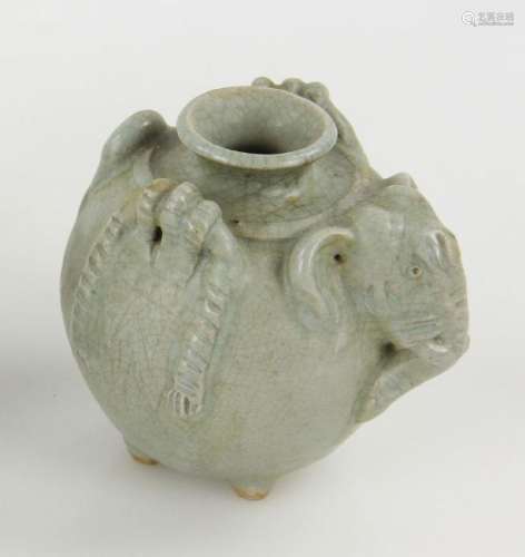 Chinese Pottery Elephant Vase