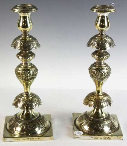 Late 19thC Norblin Polish Brass Candlesticks