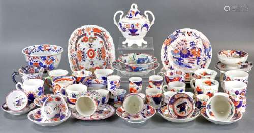Group of 19thC Polychrome Ironstone Pieces