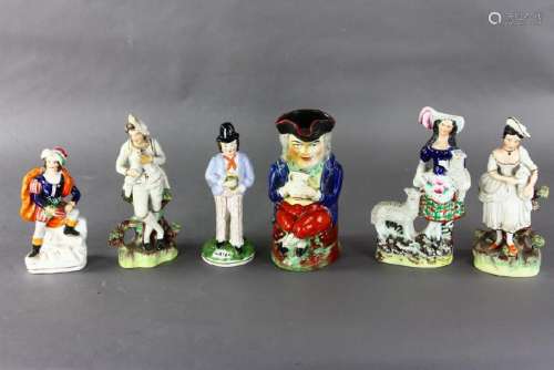 Early Staffordshire Figures and Toby Jug