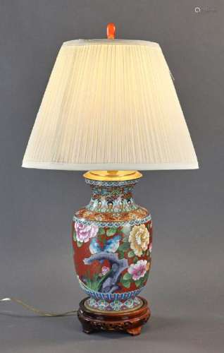 Cloisonne Lamp with Shade