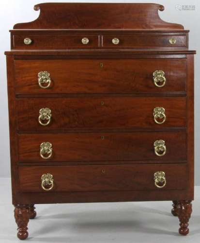 C1830 American Federal Mahogany Chest