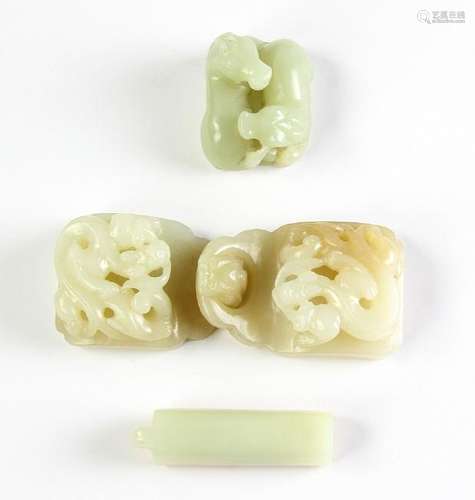 Three Chinese Carved Hardstone Items