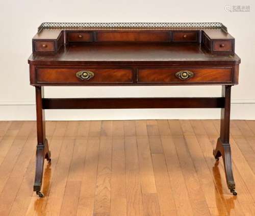 Regency Style Mahogany Writing Desk and Chair