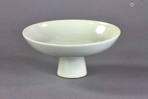 Chinese White Glazed High Foot Pottery Bowl