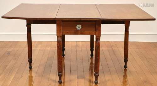 Single Drawer Drop Leaf Table