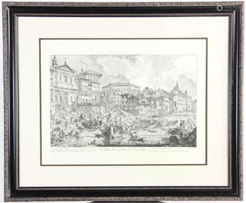 Piranesi Print, Veduta del Porto de Ripetta