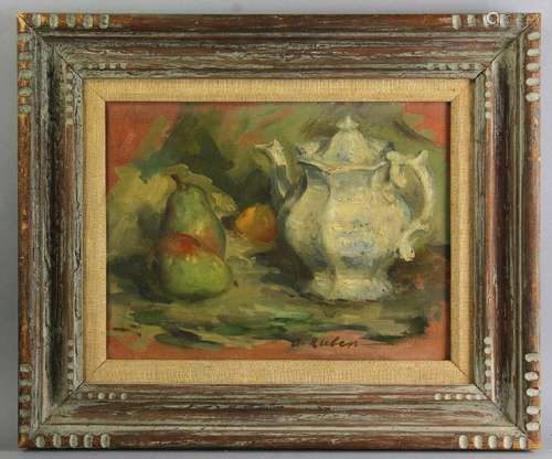 A Ruben, Still Life with Pears, Oil on Canvas