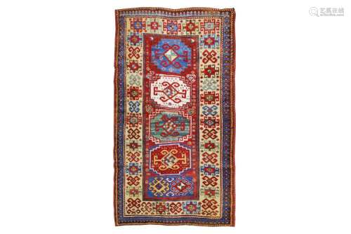 AN ANTIQUE KAZAK RUG, SOUTH CAUCASUS