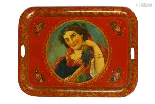 A TOLE TRAY Possibly France or Germany for Qajar Iran