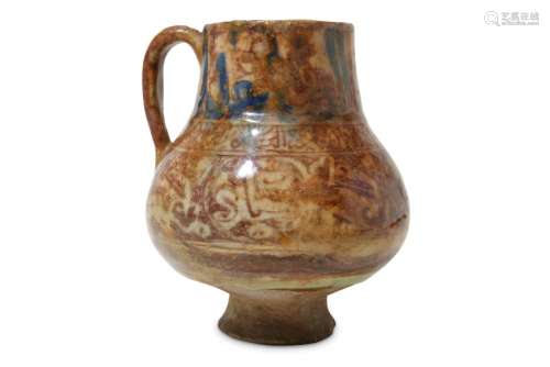 A RAQQA COPPER-LUSTRE POTTERY JUG Syria, 13th cent