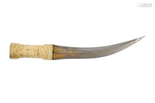 A QAJAR BONE-HILTED DAGGER (KHANJAR) Iran, 19th century