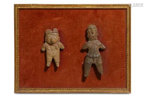 TWO TLITACLO-MICHUACAN TERRACOTTA VENUS FIGURES