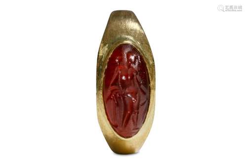 A RING WITH ROMAN INTAGLIO