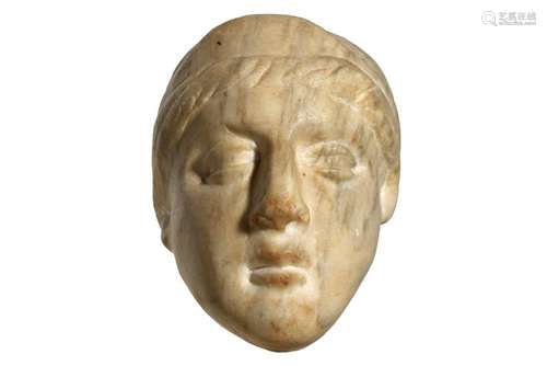 ROMAN MARBLE HEAD OF A WOMAN