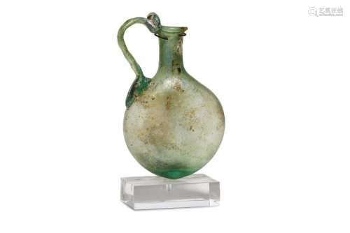 A ROMAN HANDLED FLASK