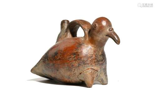 A PRE-COLUMBIAN BIRD VESSEL