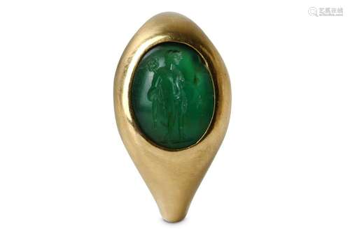 A RING WITH ROMAN INTAGLIO