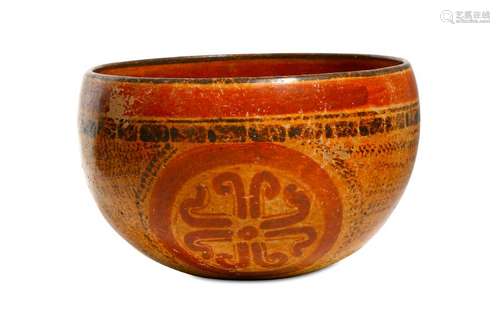 A POLYCHROME MAYA BOWL