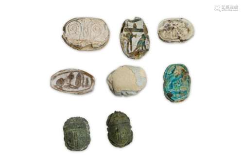 A GROUP OF EGYPTIAN SCARABS