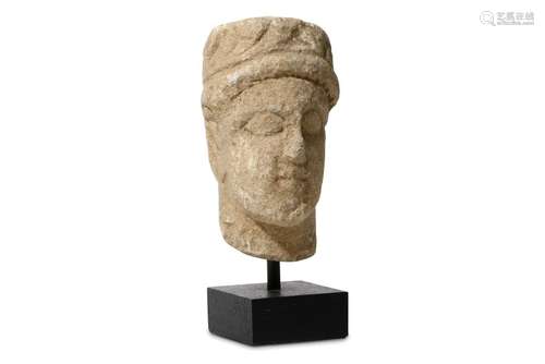 A STONE CYPRIOT HEAD