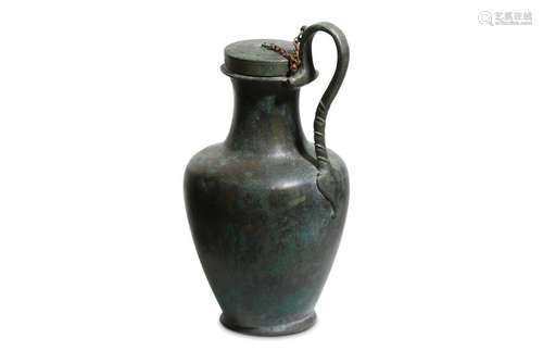 A ROMAN BRONZE OINOCHOE