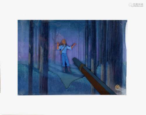 John Smith and Rifle hand-painted cels and production