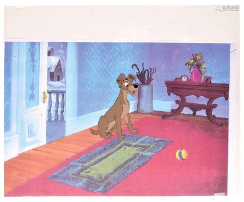 Tramp production cel from Lady and the Tramp