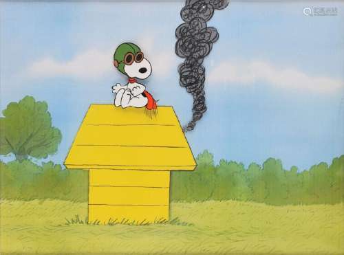 Snoopy production cel from Peanuts television special