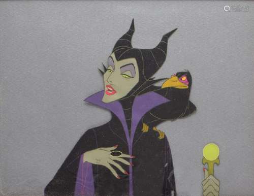 Maleficent and Diablo production cel from Sleeping
