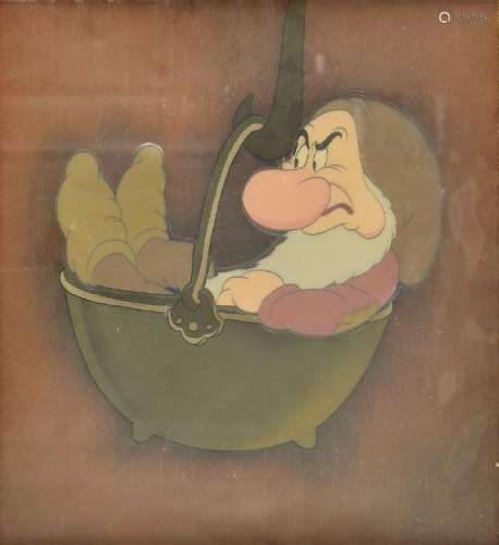 Grumpy production cel from Snow White and the Seven