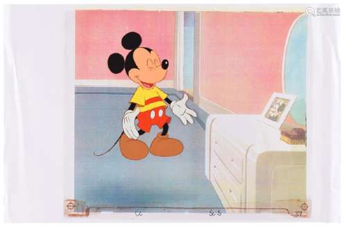 Mickey Mouse production cel from a Disneyland