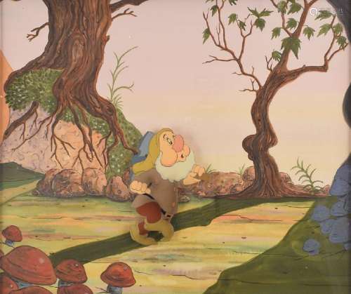 Sneezy production cel from Snow White and the Seven